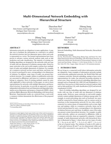 Multi-Dimensional Network Embedding With Hierarchical Structure