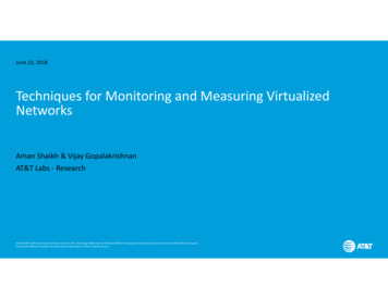 Techniques For Monitoring And Measuring Virtualized Networks - AT&T