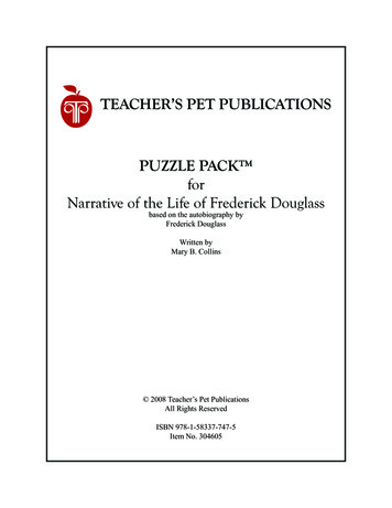 Narrative Of The Life Of Frederick Douglass - Puzzle Pack .