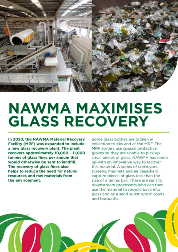 NAWMA MAXIMISES GLASS RECOVERY