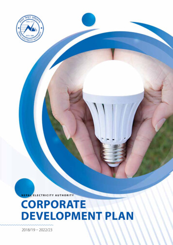 NEPAL ELECTRICITY AUTHORITY CORPORATE DEVELOPMENT PLAN - Energypedia
