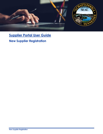 Supplier Portal User Guide - Chattanooga