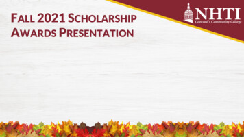 All 2021 Scholarship Wards Presentation - Nhti