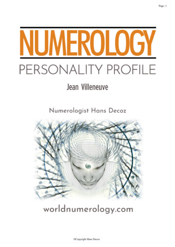 Numerology Personality Profile Report