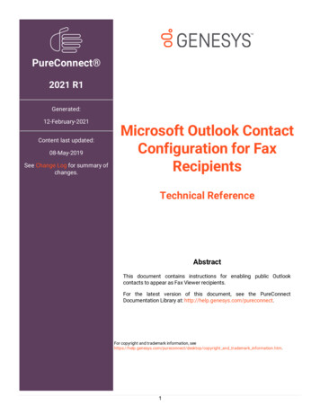 Microsoft Outlook Contact Configuration For Fax Recipients Technical .