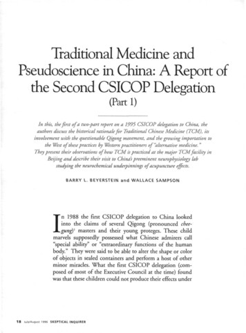 Traditional Medicine And Pseudoscience In China: A Report The Second .