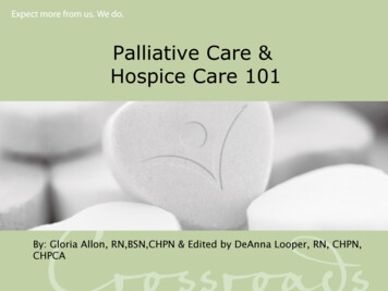 Palliative Care & Hospice Care 101
