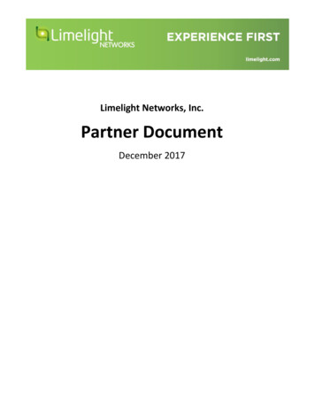 Limelight Networks, Inc. Partner Document