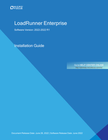 LoadRunner Enterprise Installation Guide - Micro Focus