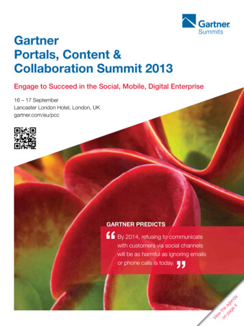 Gartner Portals, Content & Collaboration Summit 2013