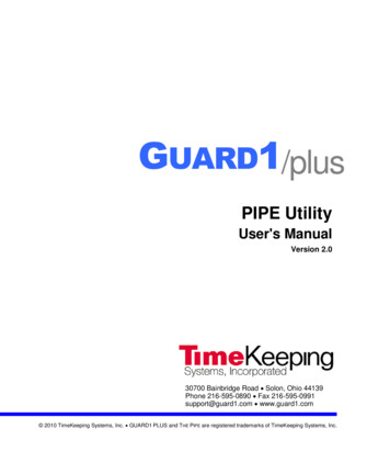 PIPE Utility User's Manual V2.0 ED-99-0044-02 - Guard1