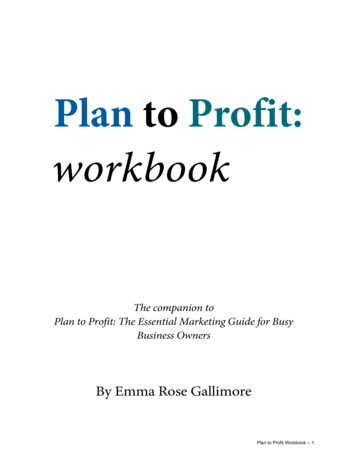 Plan To Profit: Workbook - Home Emma G Rose