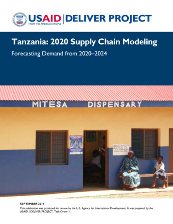Tanzania: 2020 Supply Chain Modeling