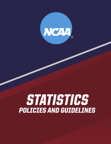 Policies And Guidelines - Ncaa