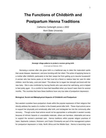 The Functions Of Childbirth And Postpartum Henna Traditions