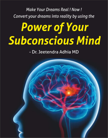 Power Of Your Subconscious Mind With Cover - Dr. Adhia