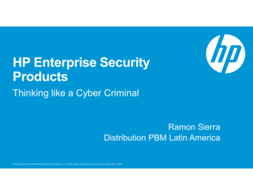 HP Enterprise Security Products - Licencias OnLine