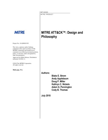 MITRE ATT&CK : Design And Philosophy