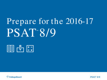 Prepare For The 2016-17 PSAT 8/9 - Fort Bend ISD