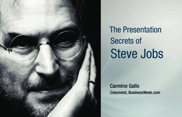 The Presentation Secrets Of Steve Jobs
