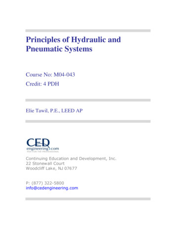 Principles Of Hydraulic And Pneumatic Systems