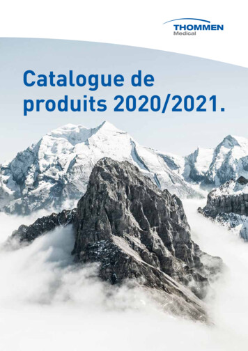 Catalogue De Produits 2020/2021. - Thommen Medical