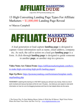 13 High Converting Landing Page Types For Affiliate .