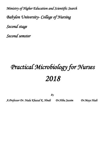 Practical Microbiology For Nurses
