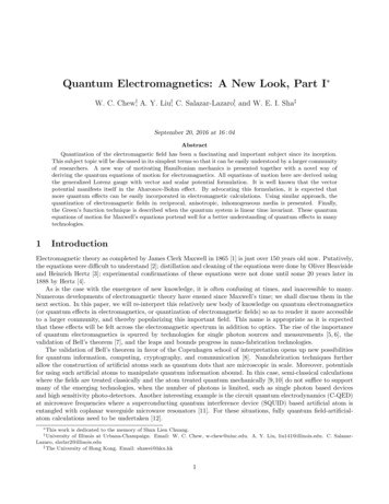 Quantum Electromagnetics: A New Look, Part I