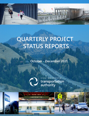 QUARTERLY PROJECT STATUS REPORTS