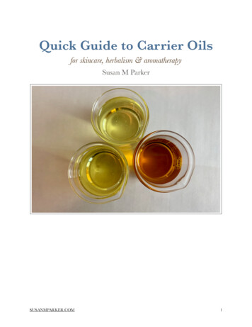 Quick Guide To Carrier Oils 2020 - Susan M Parker