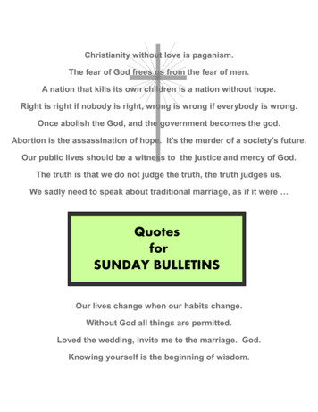 Quotes For SUNDAY BULLETINS