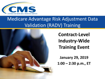 Medicare Advantage Risk Adjustment Data Validation (RADV) Training