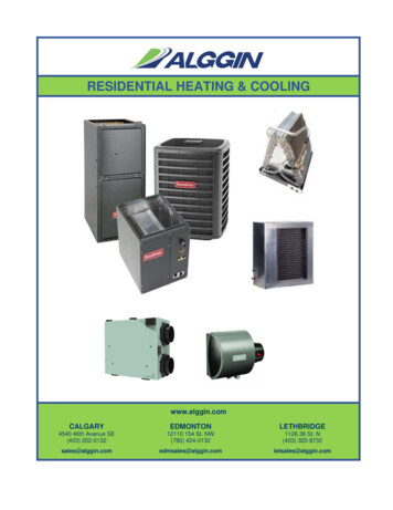RESIDENTIAL HEATING & COOLING - Alggin