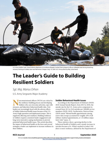 The Leader’s Guide To Building Resilient Soldiers