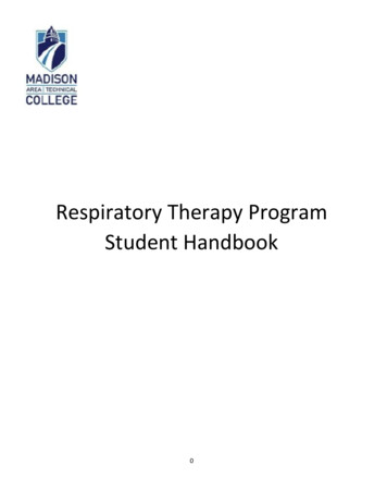 Respiratory Therapy Program Student Handbook