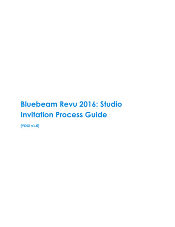 Bluebeam Revu 2016: Studio Invitation Process Guide