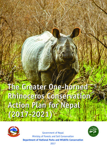 The Greater One-horned Rhinoceros Conservation Action 