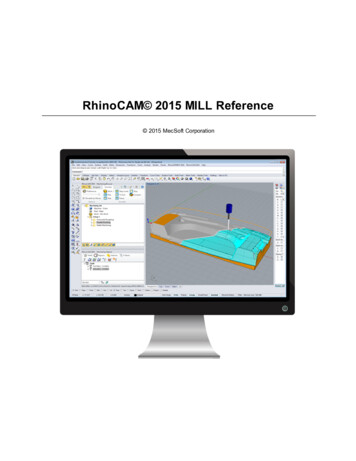 RhinoCAM 2015 MILL Reference - MecSoft