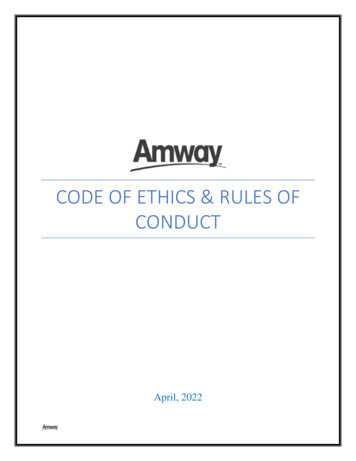 CODE OF ETHICS & Rules Of Conduct - Amway