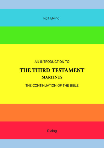 AN INTRODUCTION TO THE THIRD TESTAMENT