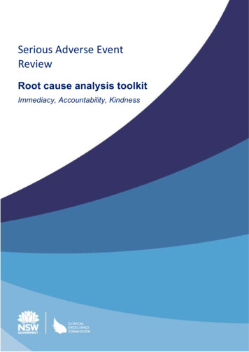 Root Cause Analysis Toolkit - Ministry Of Health