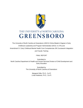 The University Of North Carolina At Greensboro (UNCG) Online Master's .