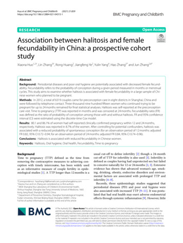 Association Between Halitosis And Female Fecundability In .