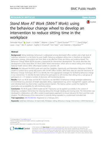 Stand More AT Work (SMArT Work): Using The Behaviour .