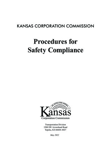 Procedures For Safety Compliance - Kansas