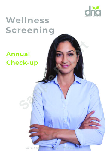 Wellness Screening Sample Report