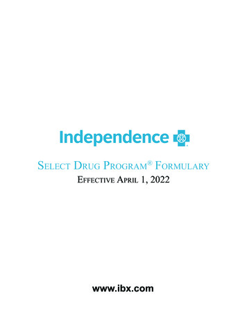 Select Drug Guide - Independence Blue Cross (IBX)