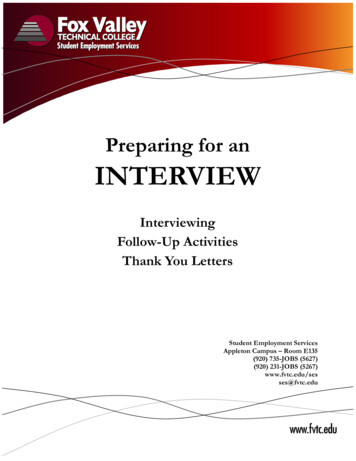 Preparing For An INTERVIEW
