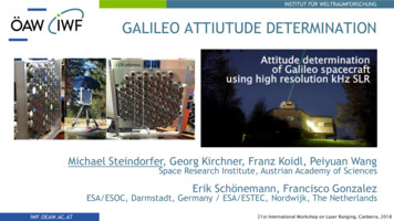 INSTITUT FÜR WELTRAUMFORSCHUNG GALILEO ATTIUTUDE 